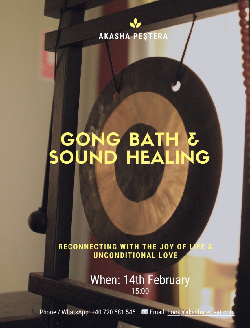 𝐆𝐨𝐧𝐠 𝐁𝐚𝐭𝐡 & 𝐒𝐨𝐮𝐧𝐝 𝐇𝐞𝐚𝐥𝐢𝐧𝐠 𝐖𝐨𝐫𝐤𝐬𝐡𝐨𝐩 at Akasha Peștera